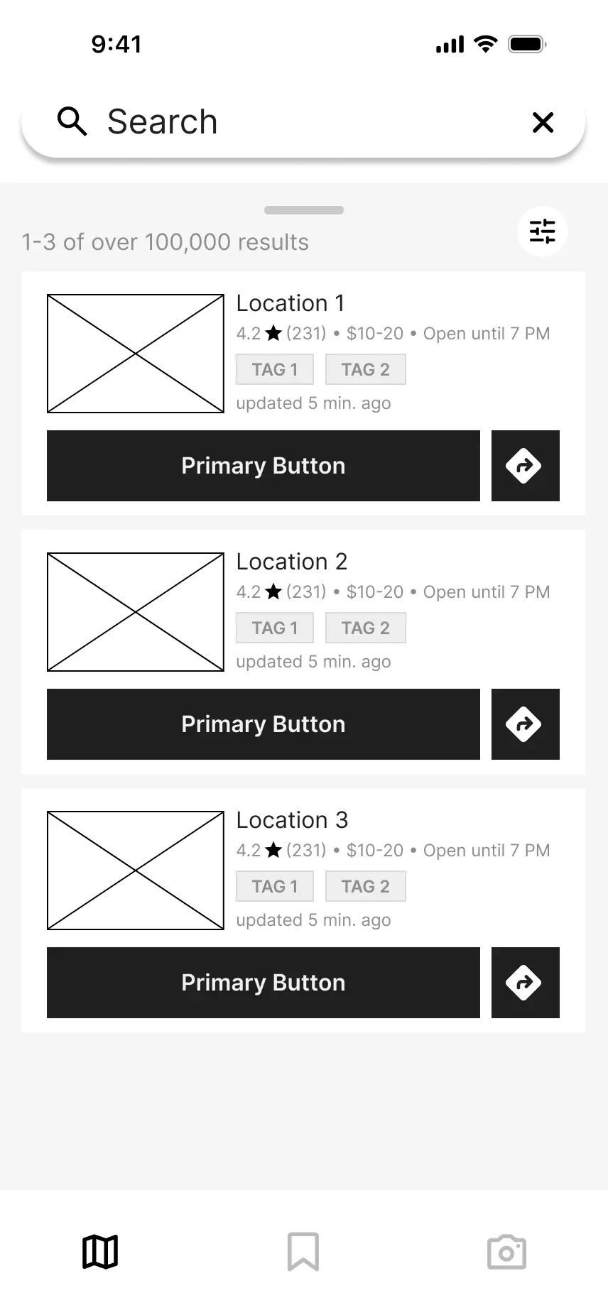 Recall low-fidelity evolution screen 1